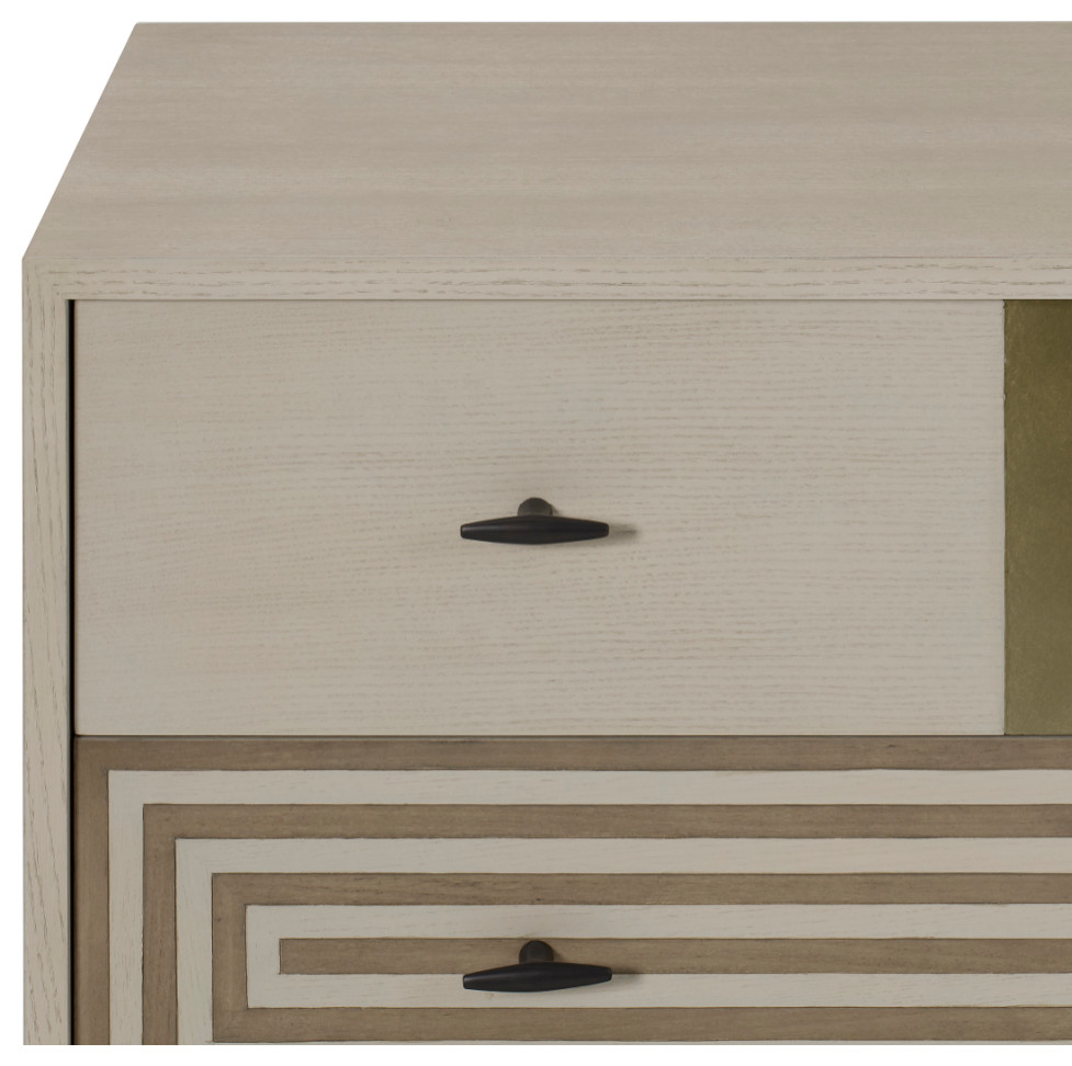 Burnished Brass Three Drawer Chest  Andrew Martin Maria   Transitional   Accent Chests And Cabinets   by Oroa   Distinctive Furniture  Houzz