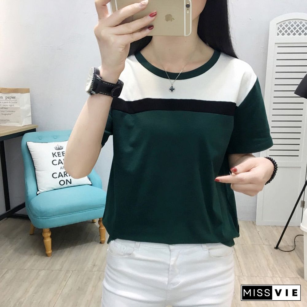 Christmas Gift Summer Short Sleeve T shirt Women Tops Camisas Mujer Tshirt Women T-shirt O-neck Loose Cotton Tee Shirt Femme Plus Size