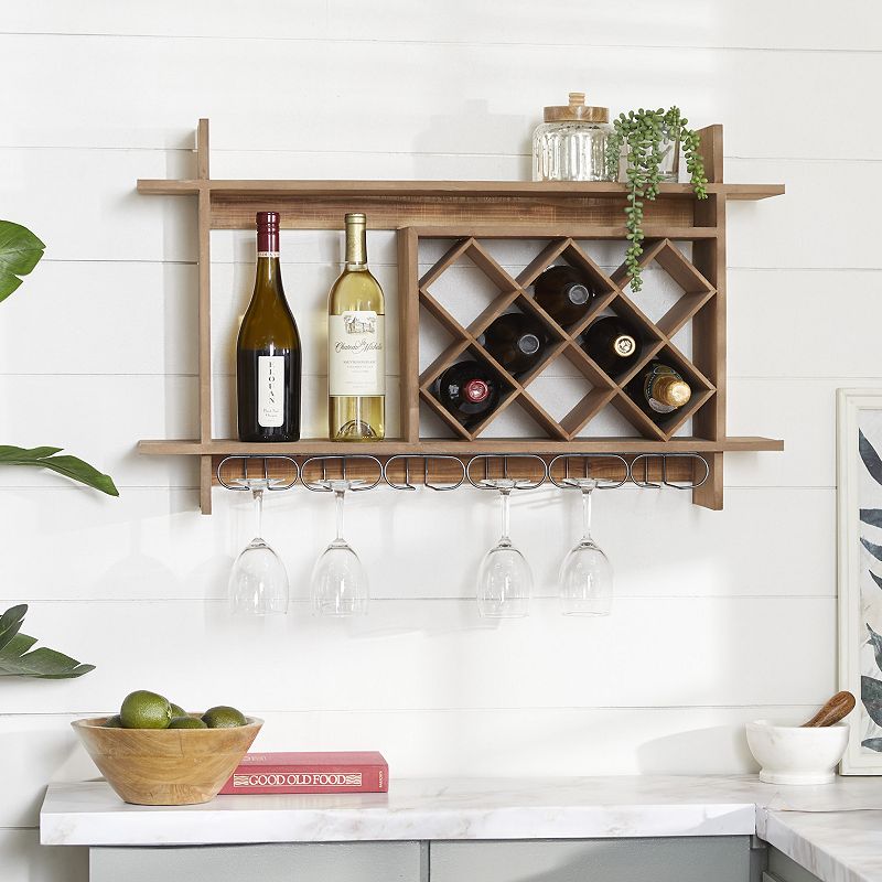 Stella and Eve Wood Farmhouse Wine Rack