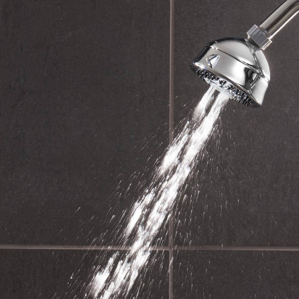 Waterpik 5-Spray 3.8 in. Single Wall Mount 1.8 GPM Fixed Shower Head in Chrome TAV-523E