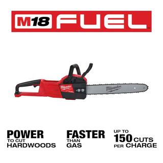 MW M18 FUEL 16 in. 18-Volt Lithium-Ion  Brushless Battery Chainsaw wM18 FUEL Hedge Trimmer Combo Kit(2-Tool) 2727-21HD-2726-20