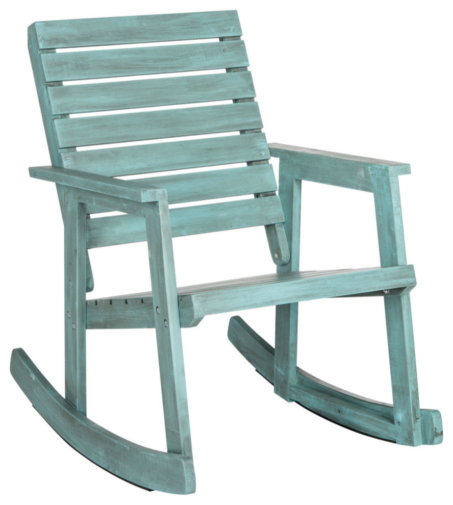 Lexie Rocking Chair Beach House Blue   Modern   Rocking Chairs   by Virgil Stanis Design  Houzz