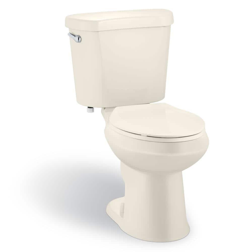 Glacier Bay 2piece 128 GPF High Efficiency Single Flush Elongated Toilet in Bone