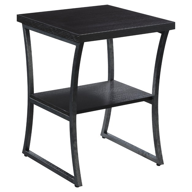 X Calibur End Table Espresso slate Gray Breighton Home