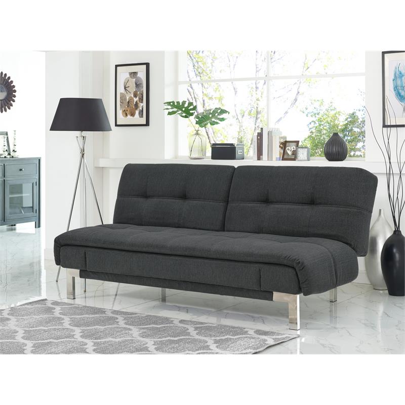 Relax-A-Lounger Winchester Sofa Convertible in Gray Fabric Upholstery