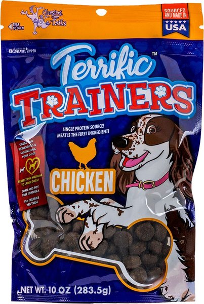 Chasing Our Tails Terrific Trainers Chicken Soft and Chewy Dog Treats， 10-oz bag