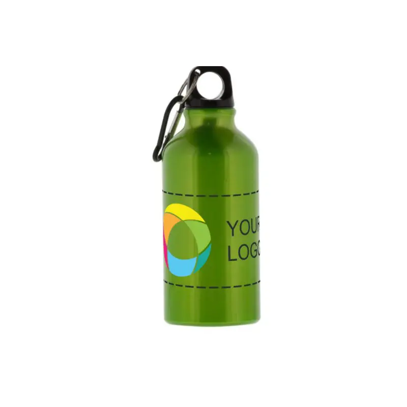 350ML Leak proof Water Seal and  BPA Free Lightweight Aluminium Reusable Metal Water Bottle with Carabiner