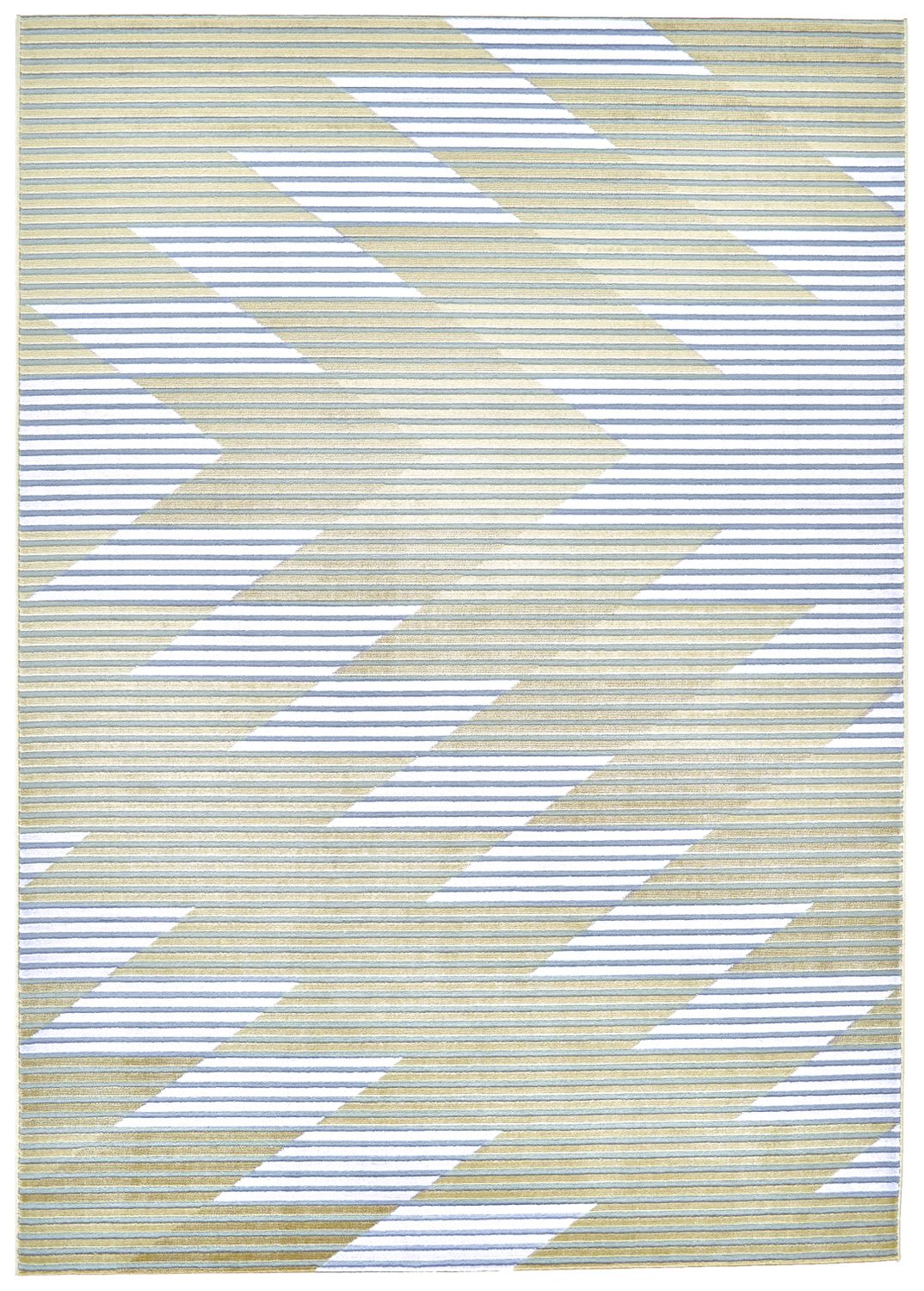 Crowford Gold and White Rug by BD Fine