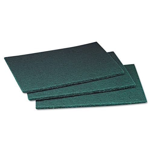 Scotch-Brite Commercial Scouring Pad， 6 x 9， Green， 20 Pads/Box， 3 Boxes/Carton (08293)