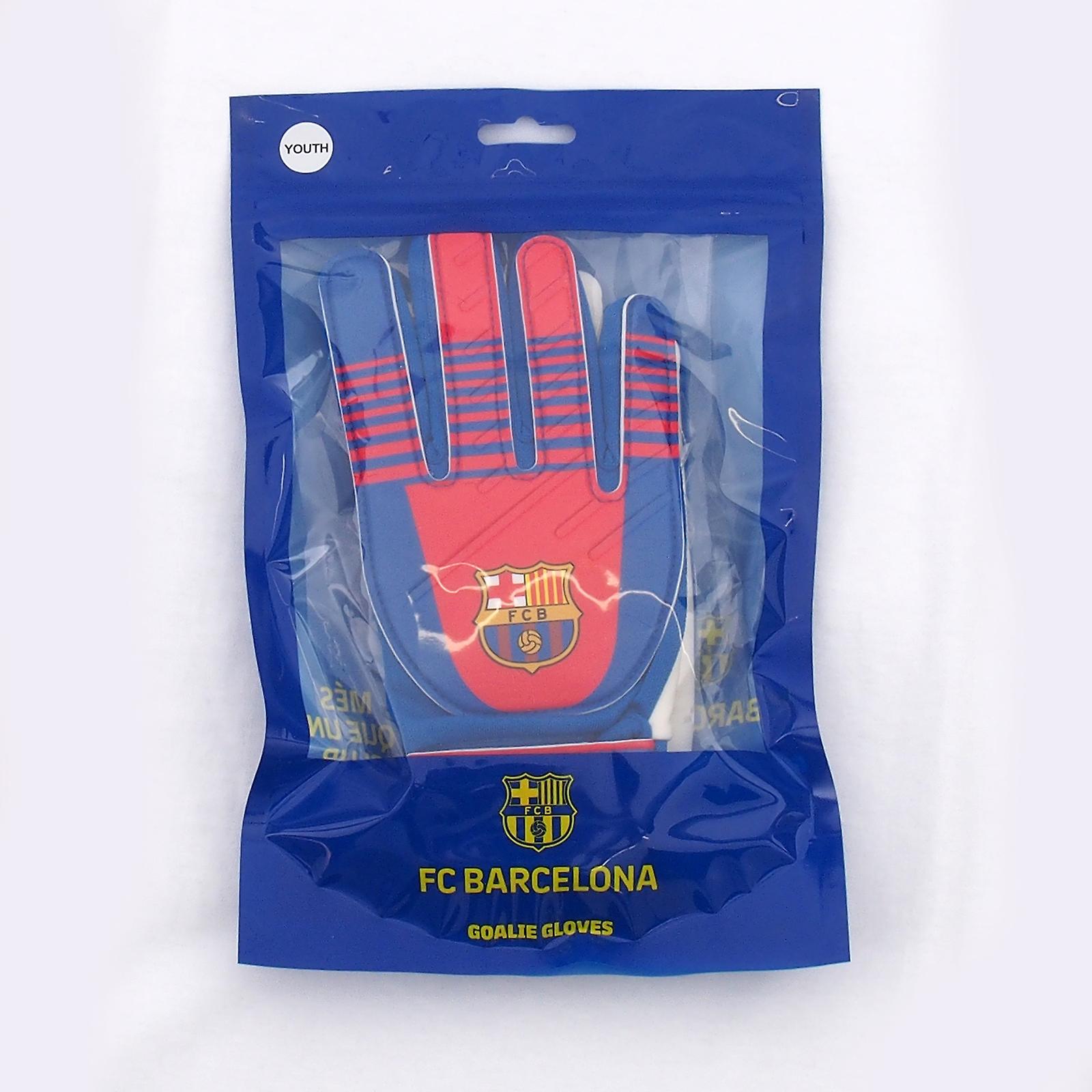 FC Barcelona Boys Gloves Goalie Goalkeeper Kids Youths OFFICIAL Football Gift