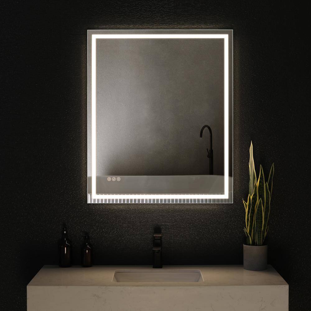 niveal 30 in. W x 36 in. H Rectangular Frameless LED Wall Bathroom Vanity Mirror LMI04-3036DF1