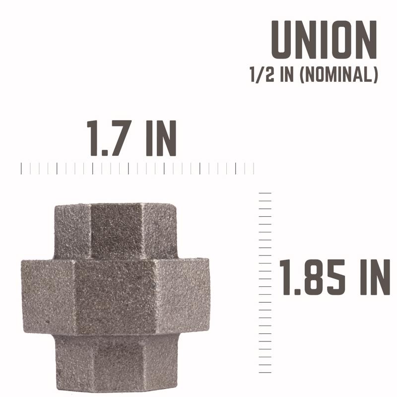 UNION IRON BLK 1/2