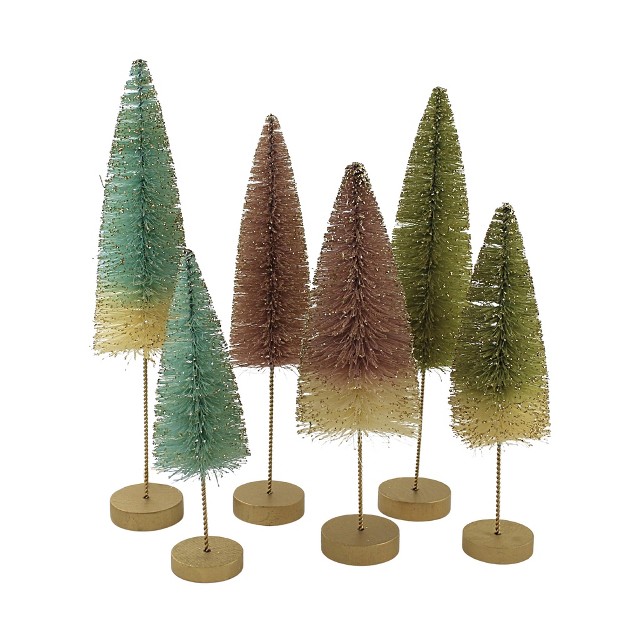 Christmas Pastel Forest Bottle Brush Tree Bethany Lowe Designs Inc Decorative Figurines