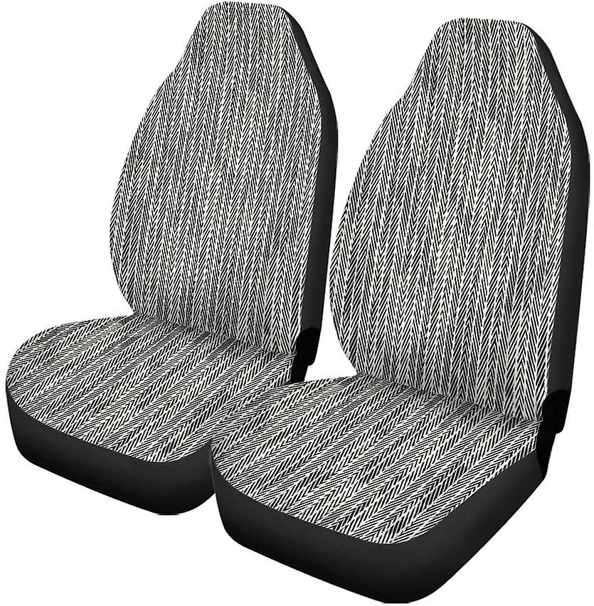 Set Of 2 Car Seat Covers Optical Illusion Black White Abstract Universal Auto Front Seats Protector Fits For Car，suv Sedan，truck