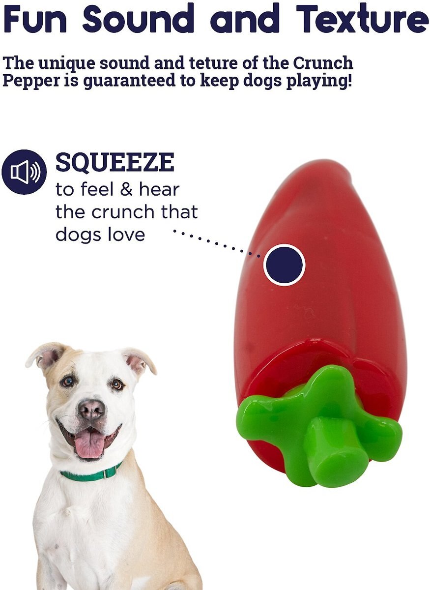 Petstages Crunch Veggie Pepper Tough Dog Chew Toy