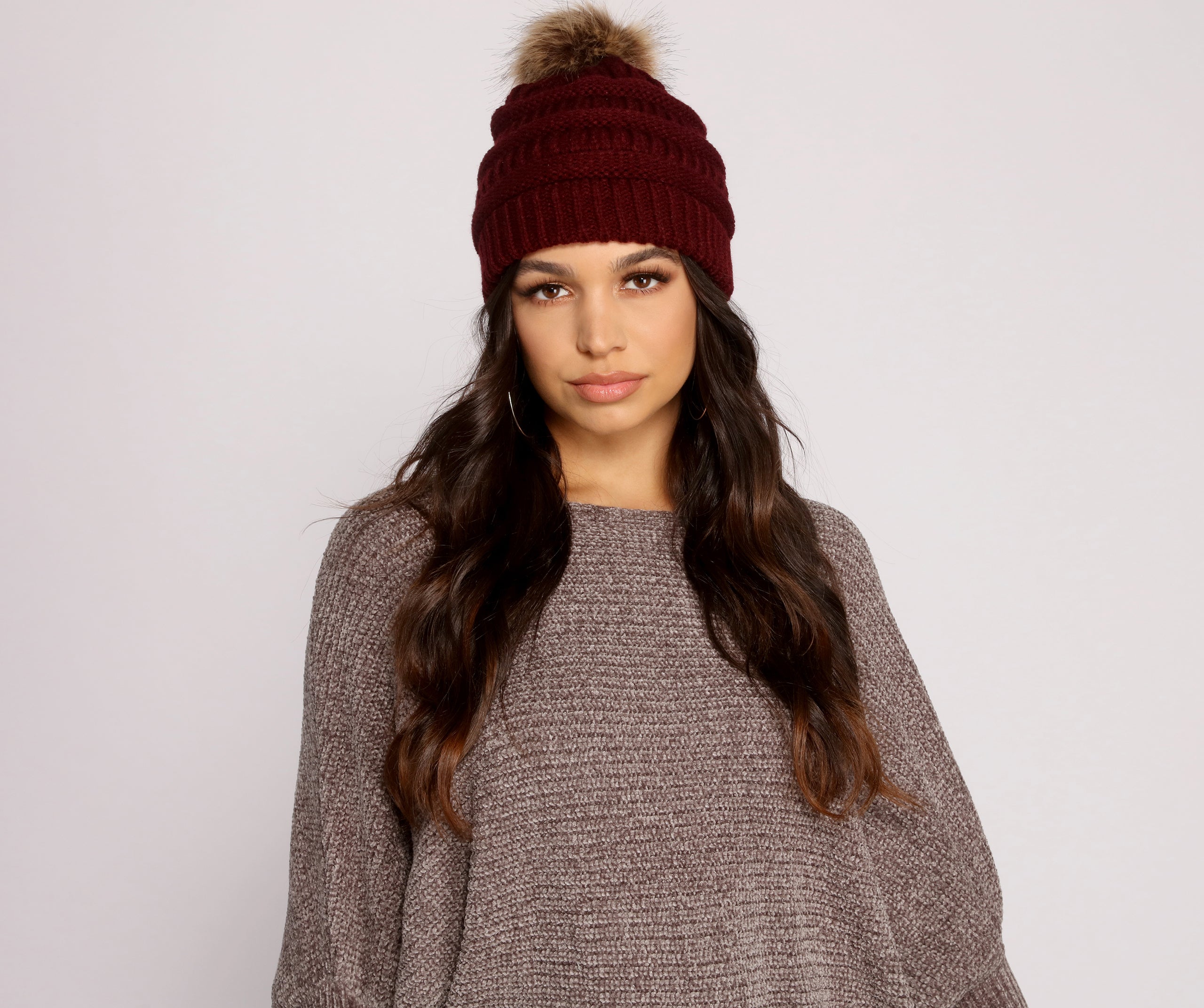 So Basic Knit Pom Beanie