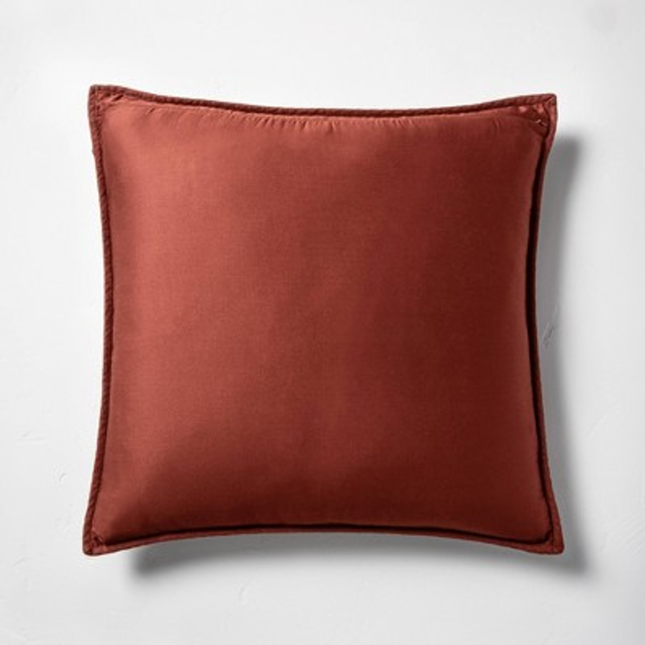 Euro Heavyweight Linen Blend Quilt Pillow Sham Dark Clay - Casaluna™