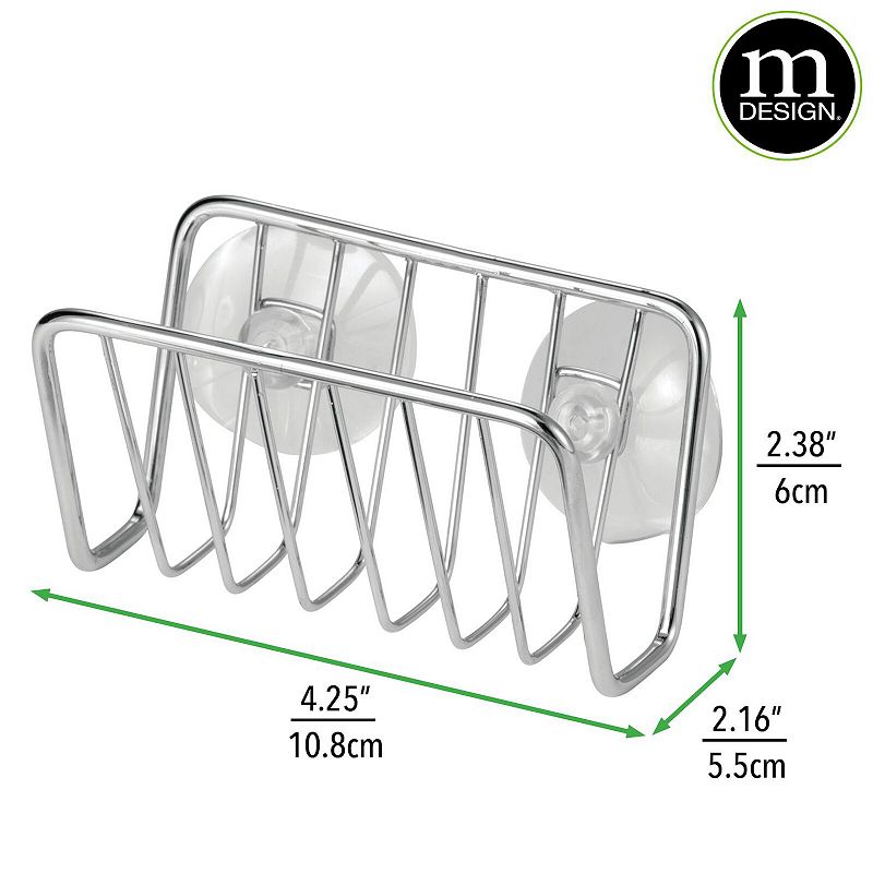 mDesign Metal Wire Kitchen Sink Storage Caddy， Soap / Sponge Holder