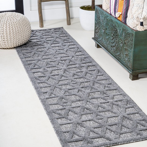 Talaia Neutral Geometric Indoor outdoor Area Rug Jonathan Y