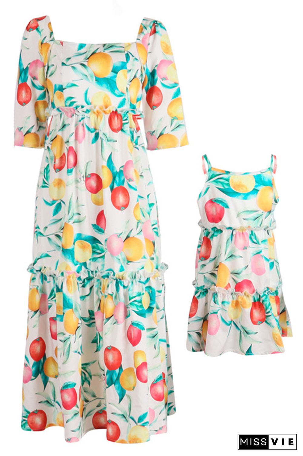 Family Matching Printed Dress Wholesale