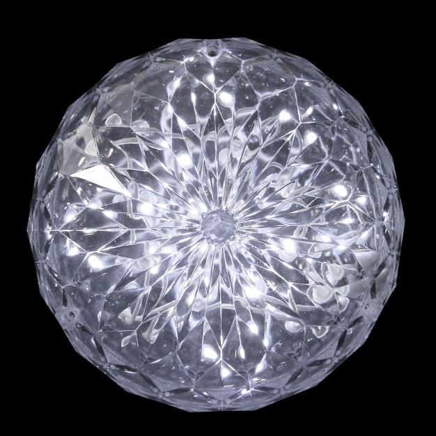 Clear Led Hanging Christmas Crystal Sphere Decor