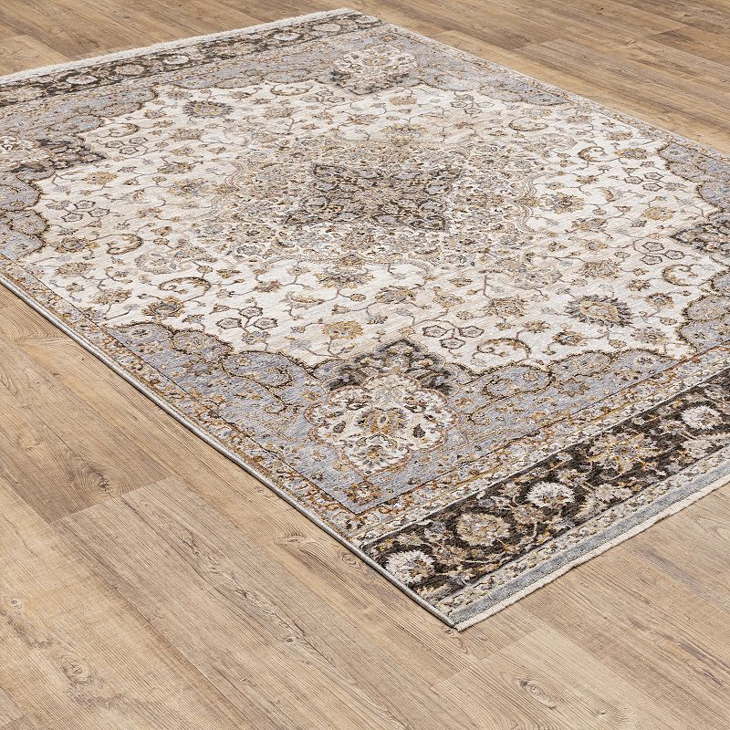 StyleHaven Mascotte Majestic Medallion Traditional Fringed Area Rug