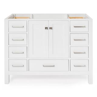 ARIEL Cambridge 42 in. W Vanity Cabinet Only in White A043S-BC-WHT