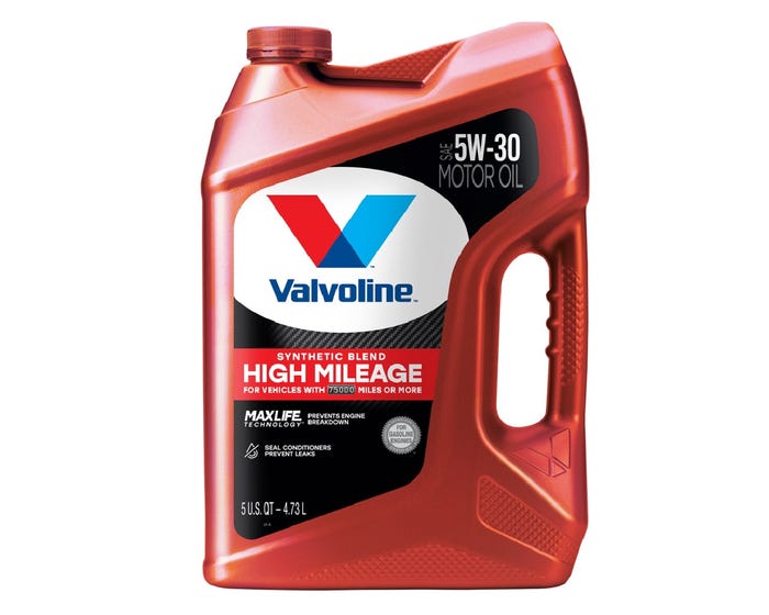 Valvoline High Mileage with MaxLife Technology SAE 5W-30 Synthetic Blend Motor Oil， 5 Quart - 881163