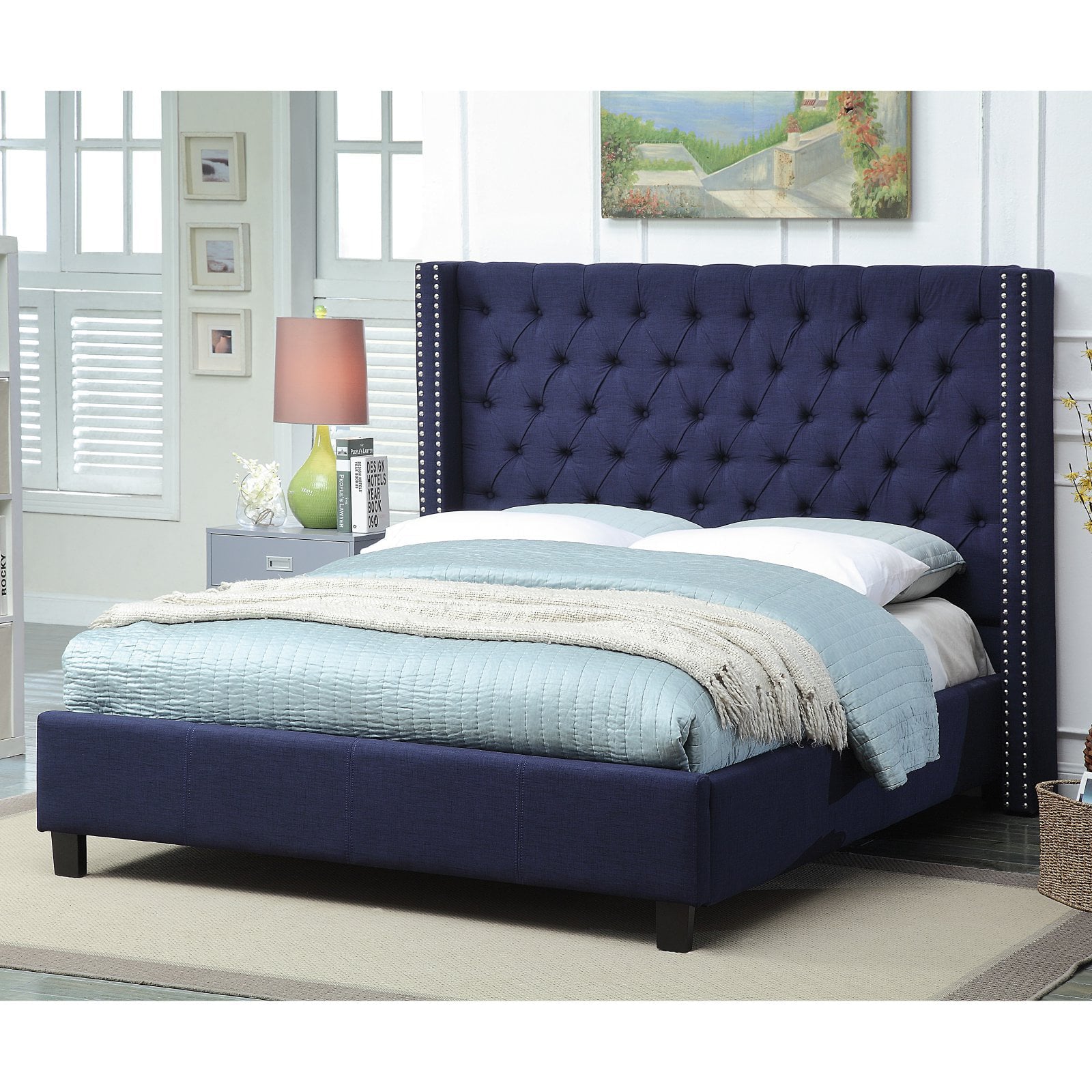 Meridian Ashton Wingback Upholstered Bed