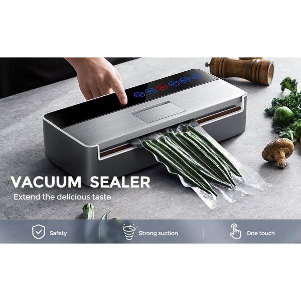 ROOMTEC Silver Stainless Steel Food Vacuum Sealer with LED Indicator Lights NVLB09ZV7N7DJ