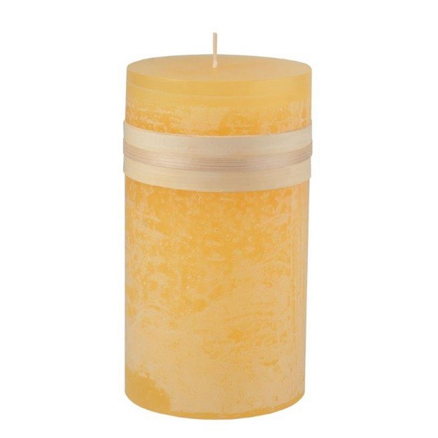 Yellow Traditional Cylindrical Pillar Candle