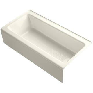 KOHLER Bellwether 60 in. x 30 in. Soaking Bathtub with Right-Hand Drain in Biscuit K-838-96