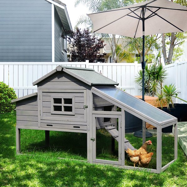 Aivituvin Rabbit Hutch and Chicken Coop， 39.4-in