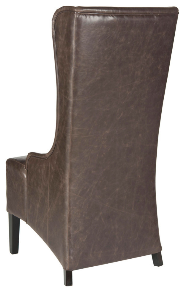 Lauren 20 quotH Leather Dining Chair  Set of 2  Antique Brown/Espresso   Transitional   Dining Chairs   by V.S.D Furniture  Houzz