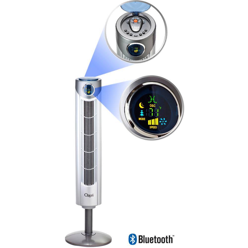 Ozeri Ultra 42 Oscillating Tower Fan with Bluetooth and Noise Reduction Technology OZF1-BT