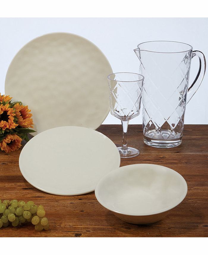 Certified International Cream Melamine Dinnerware