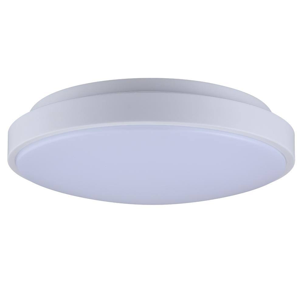 SMRTLite by NBG HOME 12 in. Integrated Selectable LED RGBW Flush-Mount DS18977