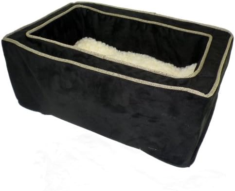 Luxury Console Lookout， Black With Herringbone Cording， Large