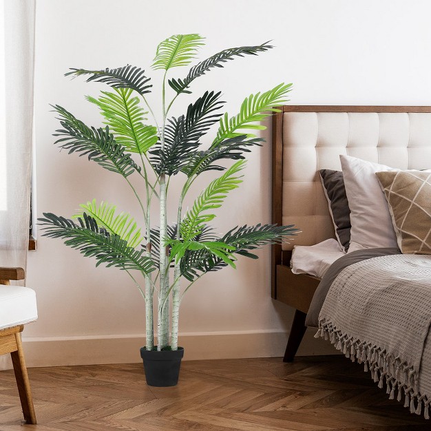 Artificial Palm Tree， 4.7 Feet Fake Tropical Paradise Palm Plant