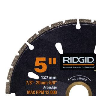 RIDGID 5 in. Diamond Multi-Cutting Blade HD-VBMU50