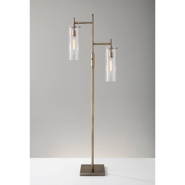 Dalton Floor Lamp includes Light Bulb Brass Adesso