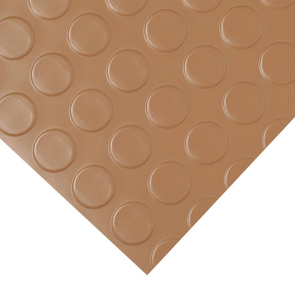 G-Floor Coin 7.5 ft. x 17 ft. Sandstone Commercial Grade Vinyl Garage Flooring Cover and Protector GF75CN717SN