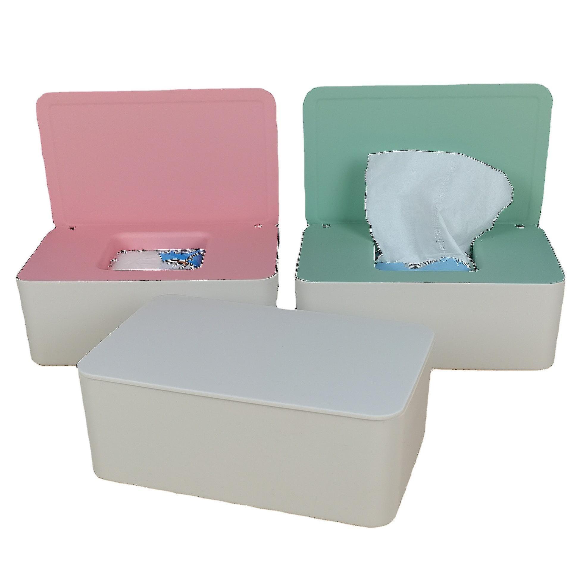 Wipes Dispenser Dustproof Tissue Storage Box Case Wet Wipes Dispenser Holder With Lid