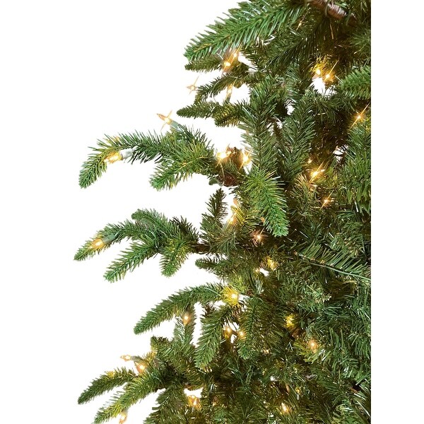 Overton PreLit Artificial Pine Christmas Tree with Clear Lights