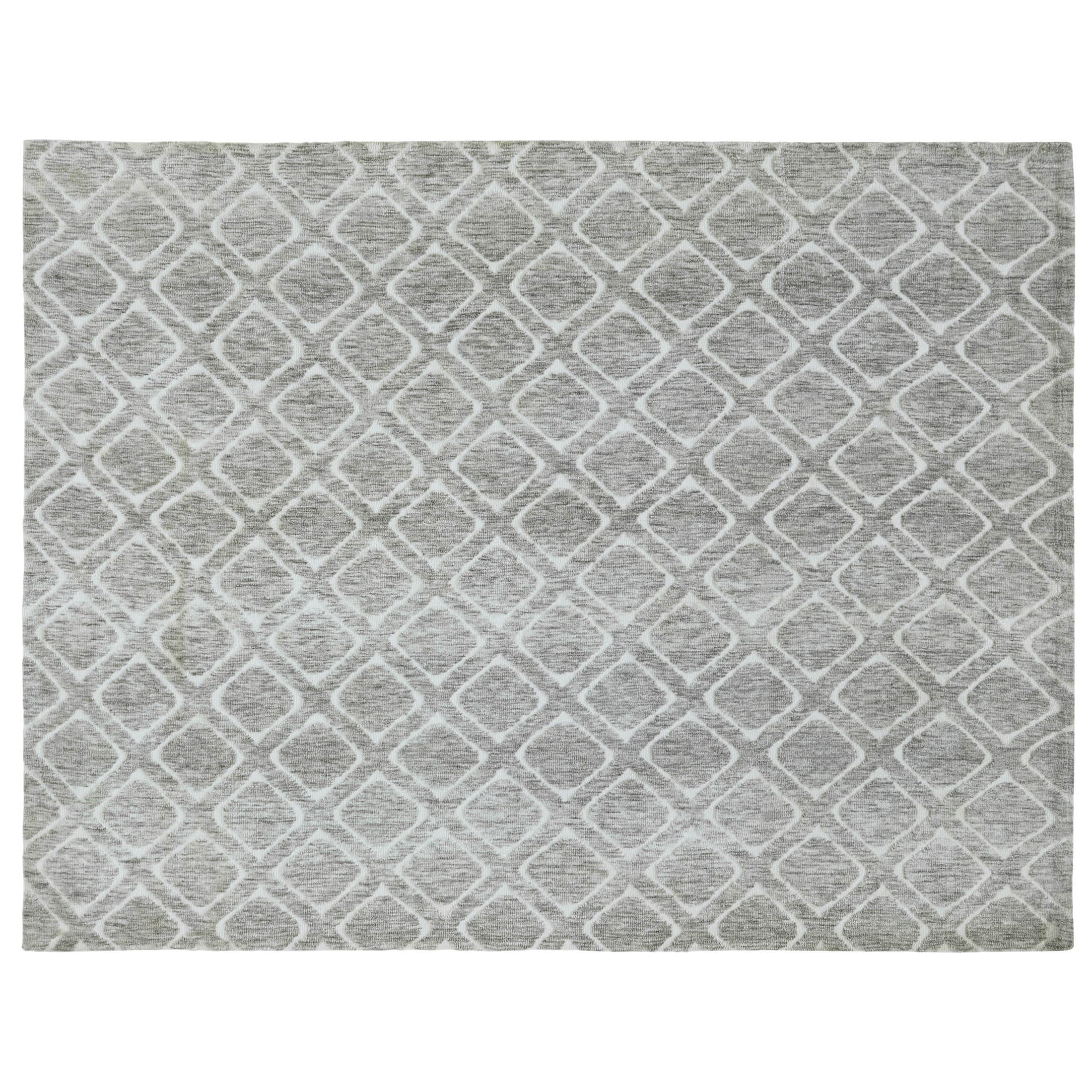 Better Homes & Gardens Tufted Diamond Indoor Area Rug, Grey, 5' x 7'