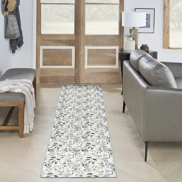 Floral Indoor Non-Skid Area Rug-8 x27