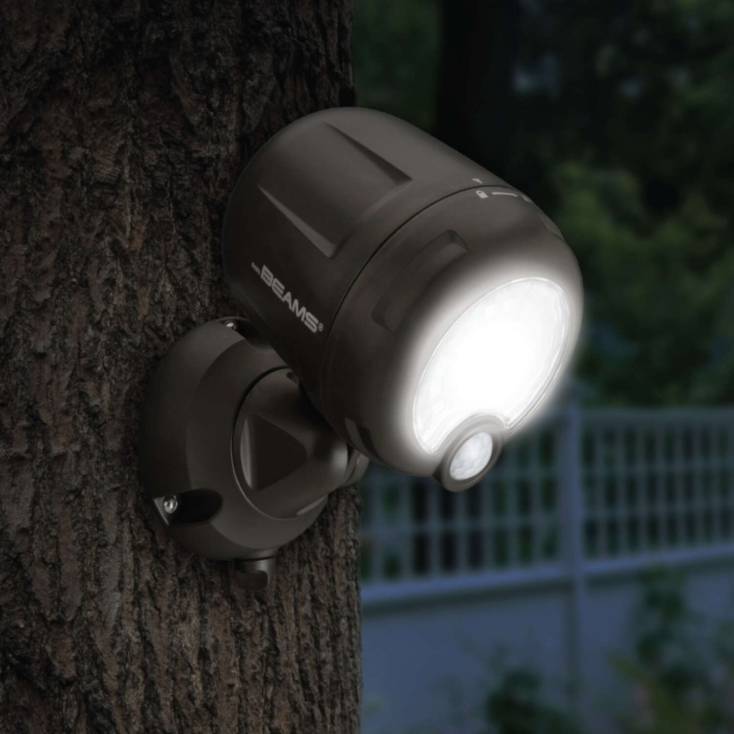 Mr. Beams Motion-Sensing Battery Powered LED Dark Brown Spotlight