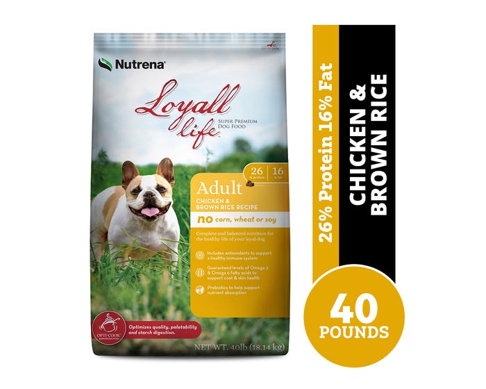 Loyall Life Chicken  Brown Rice Recipe Adult Dry Dog Food， 40 lb. Bag