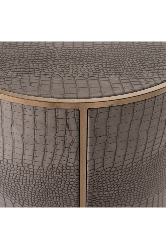 Cylindrical Leather End table  OROA Classio   Contemporary   Side Tables And End Tables   by Oroa   Distinctive Furniture  Houzz