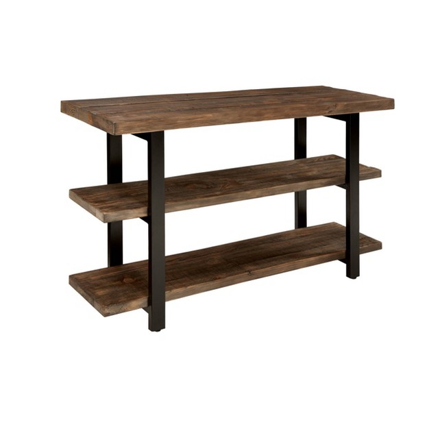 Pomona 2 Shelf Console Table Brown Alaterre Furniture